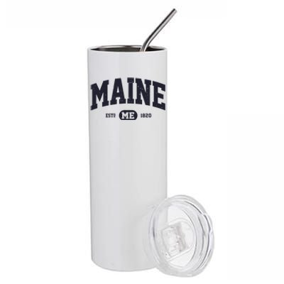 Retro Vintage Maine Stainless Steel Tumbler