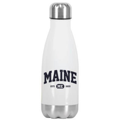 Retro Vintage Maine Stainless Steel Insulated Water Bottle