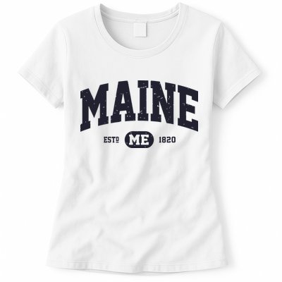 Retro Vintage Maine Womens T-Shirt
