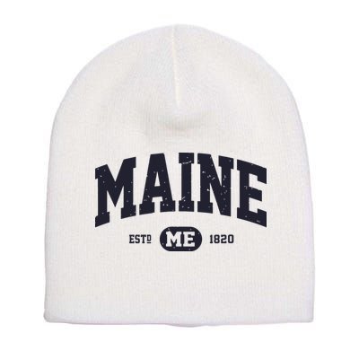 Retro Vintage Maine Short Acrylic Beanie
