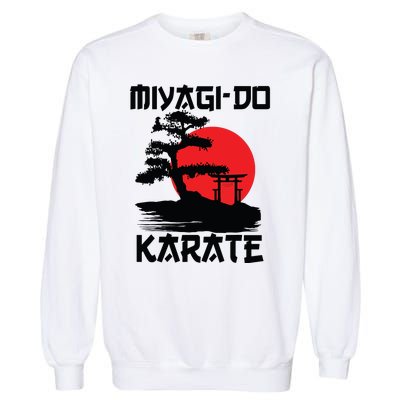 Retro Vintage Miyagi Do Karate Life Bonsai Martial Arts Garment-Dyed Sweatshirt