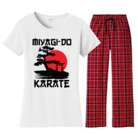 Retro Vintage Miyagi Do Karate Life Bonsai Martial Arts Women's Flannel Pajama Set