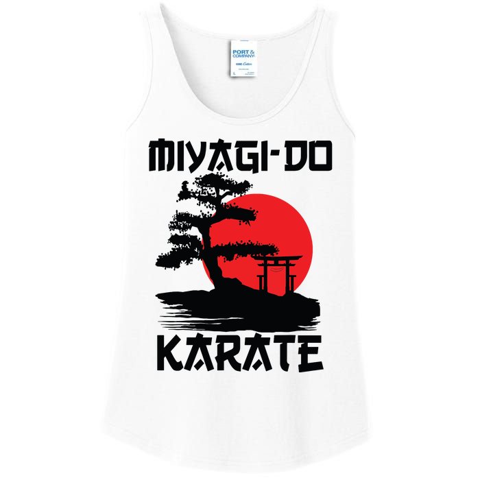 Retro Vintage Miyagi Do Karate Life Bonsai Martial Arts Ladies Essential Tank