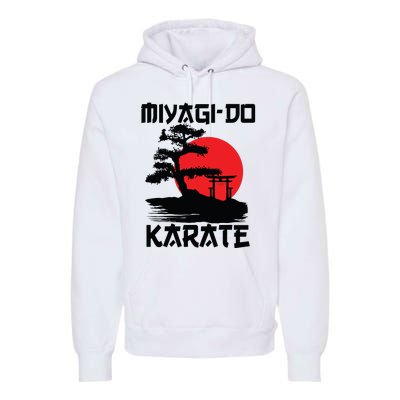 Retro Vintage Miyagi Do Karate Life Bonsai Martial Arts Premium Hoodie