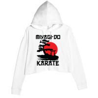 Retro Vintage Miyagi Do Karate Life Bonsai Martial Arts Crop Fleece Hoodie