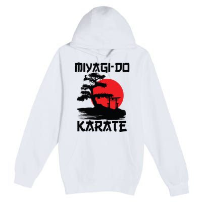 Retro Vintage Miyagi Do Karate Life Bonsai Martial Arts Premium Pullover Hoodie