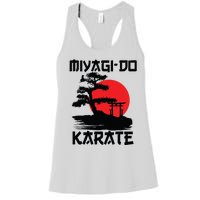 Retro Vintage Miyagi Do Karate Life Bonsai Martial Arts Women's Racerback Tank