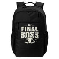 Rock Vintage Music Boss Final White Design Fun Music Lover Daily Commute Backpack