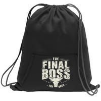 Rock Vintage Music Boss Final White Design Fun Music Lover Sweatshirt Cinch Pack Bag