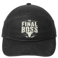 Rock Vintage Music Boss Final White Design Fun Music Lover 7-Panel Snapback Hat