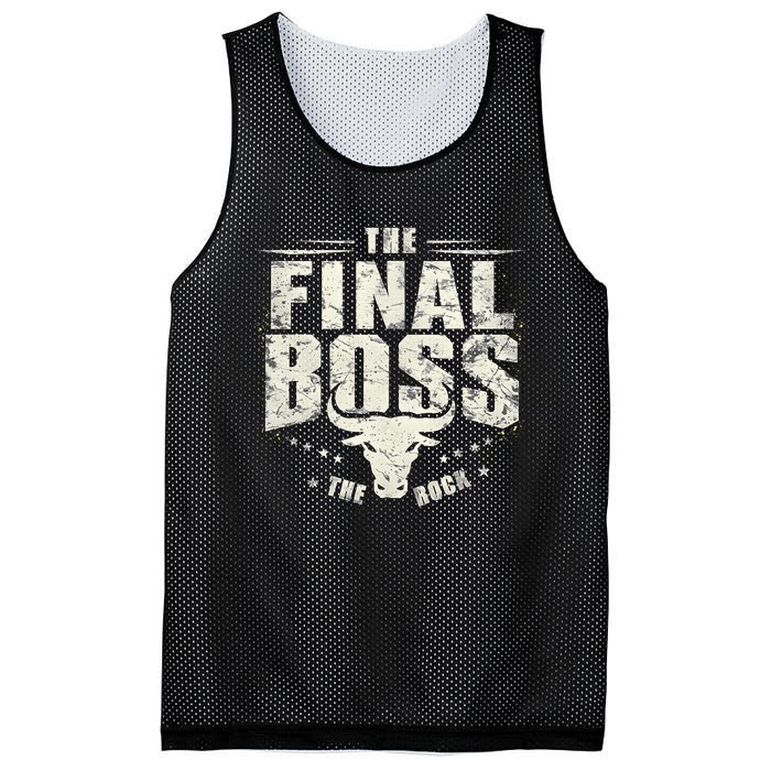 Rock Vintage Music Boss Final White Design Fun Music Lover Mesh Reversible Basketball Jersey Tank