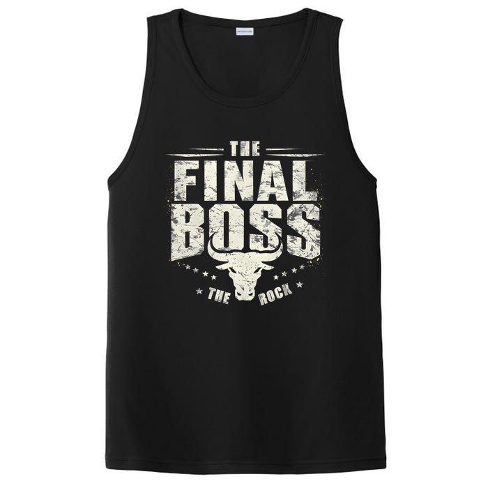 Rock Vintage Music Boss Final White Design Fun Music Lover PosiCharge Competitor Tank