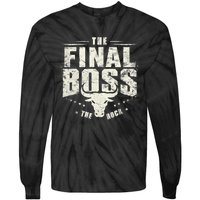 Rock Vintage Music Boss Final White Design Fun Music Lover Tie-Dye Long Sleeve Shirt