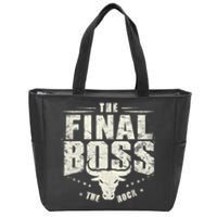 Rock Vintage Music Boss Final White Design Fun Music Lover Zip Tote Bag