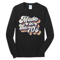 Retro Vintage Made In The 70's 1970s Born Birthday Day Gift Tall Long Sleeve T-Shirt