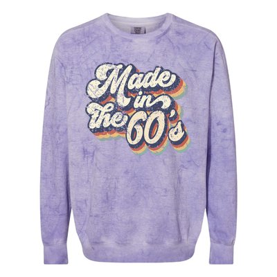 Retro Vintage Made In The 60s 1960s Born Birthday Day Gift Colorblast Crewneck Sweatshirt