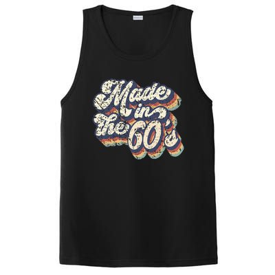 Retro Vintage Made In The 60s 1960s Born Birthday Day Gift PosiCharge Competitor Tank