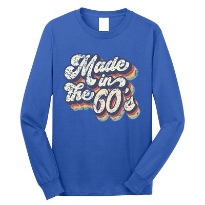 Retro Vintage Made In The 60s 1960s Born Birthday Day Gift Long Sleeve Shirt