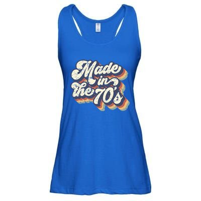 Retro Vintage Made In The 70s 1970s Born Birthday Day Gift Ladies Essential Flowy Tank