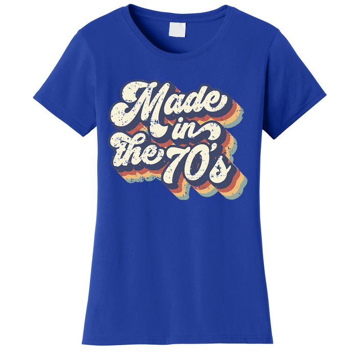 Retro Vintage Made In The 70s 1970s Born Birthday Day Gift Women's T-Shirt