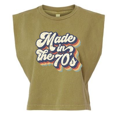 Retro Vintage Made In The 70s 1970s Born Birthday Day Gift Garment-Dyed Women's Muscle Tee