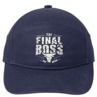 Rock Vintage Music Boss Final White Design Fun Music Lover 7-Panel Snapback Hat