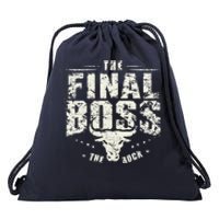 Rock Vintage Music Boss Final White Design Fun Music Lover Drawstring Bag