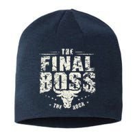 Rock Vintage Music Boss Final White Design Fun Music Lover Sustainable Beanie