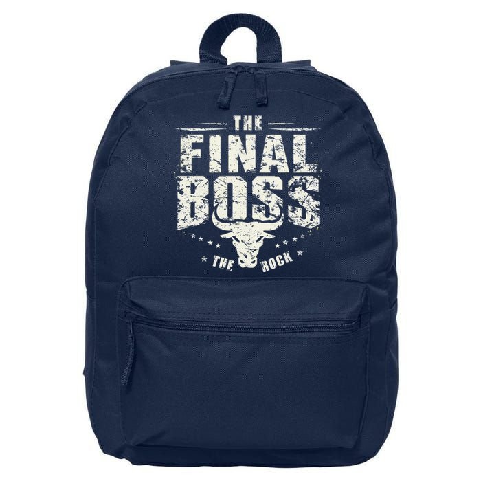 Rock Vintage Music Boss Final White Design Fun Music Lover 16 in Basic Backpack