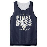 Rock Vintage Music Boss Final White Design Fun Music Lover Mesh Reversible Basketball Jersey Tank