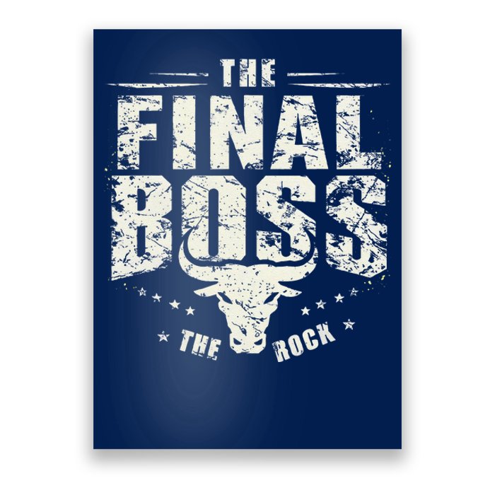 Rock Vintage Music Boss Final White Design Fun Music Lover Poster