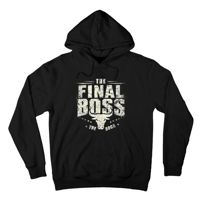 Rock Vintage Music Boss Final White Design Fun Music Lover Hoodie