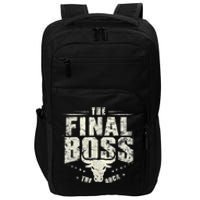 Rock Vintage Music Boss Final White Design Fun Music Lover Impact Tech Backpack