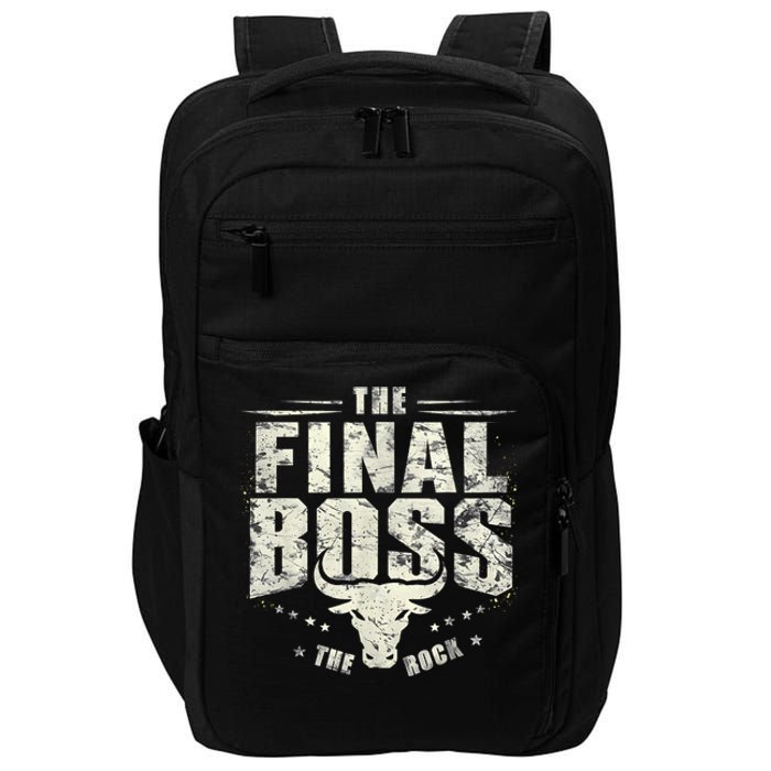 Rock Vintage Music Boss Final White Design Fun Music Lover Impact Tech Backpack