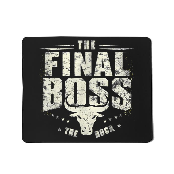 Rock Vintage Music Boss Final White Design Fun Music Lover Mousepad