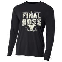 Rock Vintage Music Boss Final White Design Fun Music Lover Cooling Performance Long Sleeve Crew