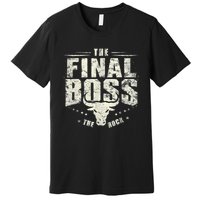 Rock Vintage Music Boss Final White Design Fun Music Lover Premium T-Shirt