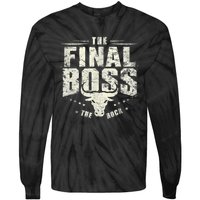 Rock Vintage Music Boss Final White Design Fun Music Lover Tie-Dye Long Sleeve Shirt