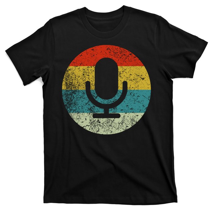 Retro Vintage Microphone Computer Icons Podcast T-Shirt