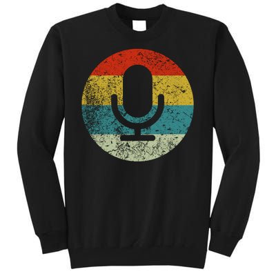 Retro Vintage Microphone Computer Icons Podcast Tall Sweatshirt