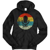 Retro Vintage Microphone Computer Icons Podcast Tie Dye Hoodie