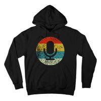 Retro Vintage Microphone Computer Icons Podcast Tall Hoodie