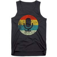 Retro Vintage Microphone Computer Icons Podcast Tank Top