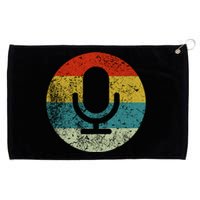 Retro Vintage Microphone Computer Icons Podcast Grommeted Golf Towel