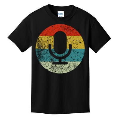 Retro Vintage Microphone Computer Icons Podcast Kids T-Shirt