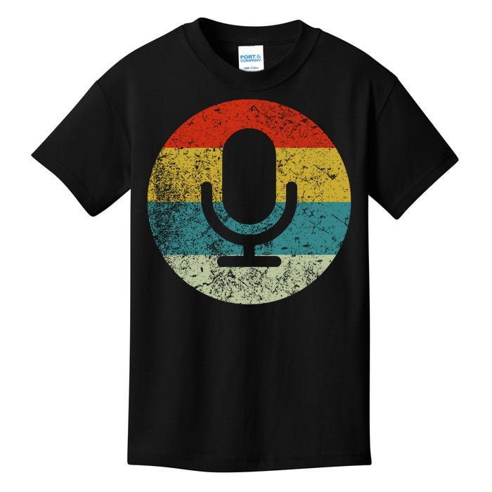 Retro Vintage Microphone Computer Icons Podcast Kids T-Shirt