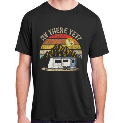 Retro Vintage Mountains Camping RV There Yet Adult ChromaSoft Performance T-Shirt