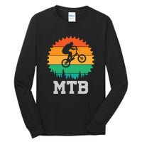 Retro Vintage MTB Gift For Mountain Bikers Gift Road Cyling Tall Long Sleeve T-Shirt