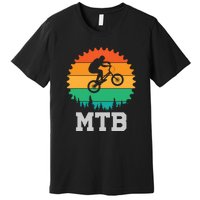 Retro Vintage MTB Gift For Mountain Bikers Gift Road Cyling Premium T-Shirt