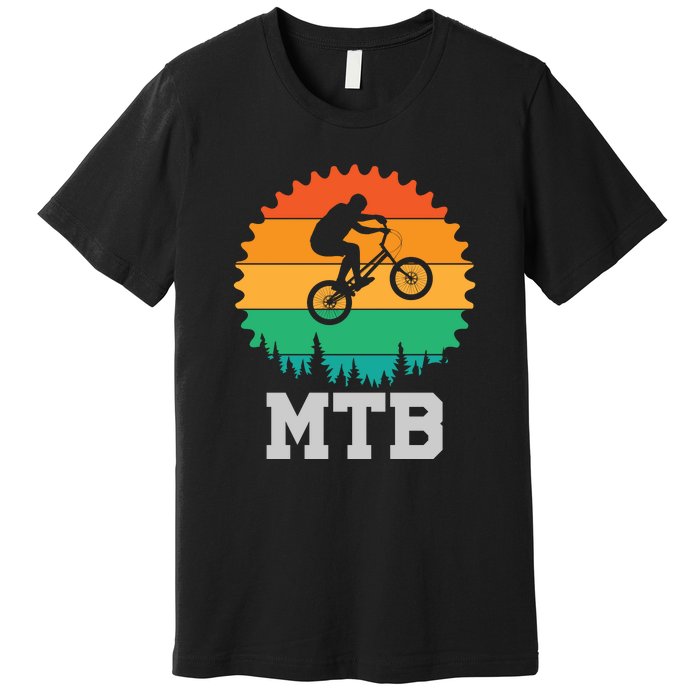 Retro Vintage MTB Gift For Mountain Bikers Gift Road Cyling Premium T-Shirt